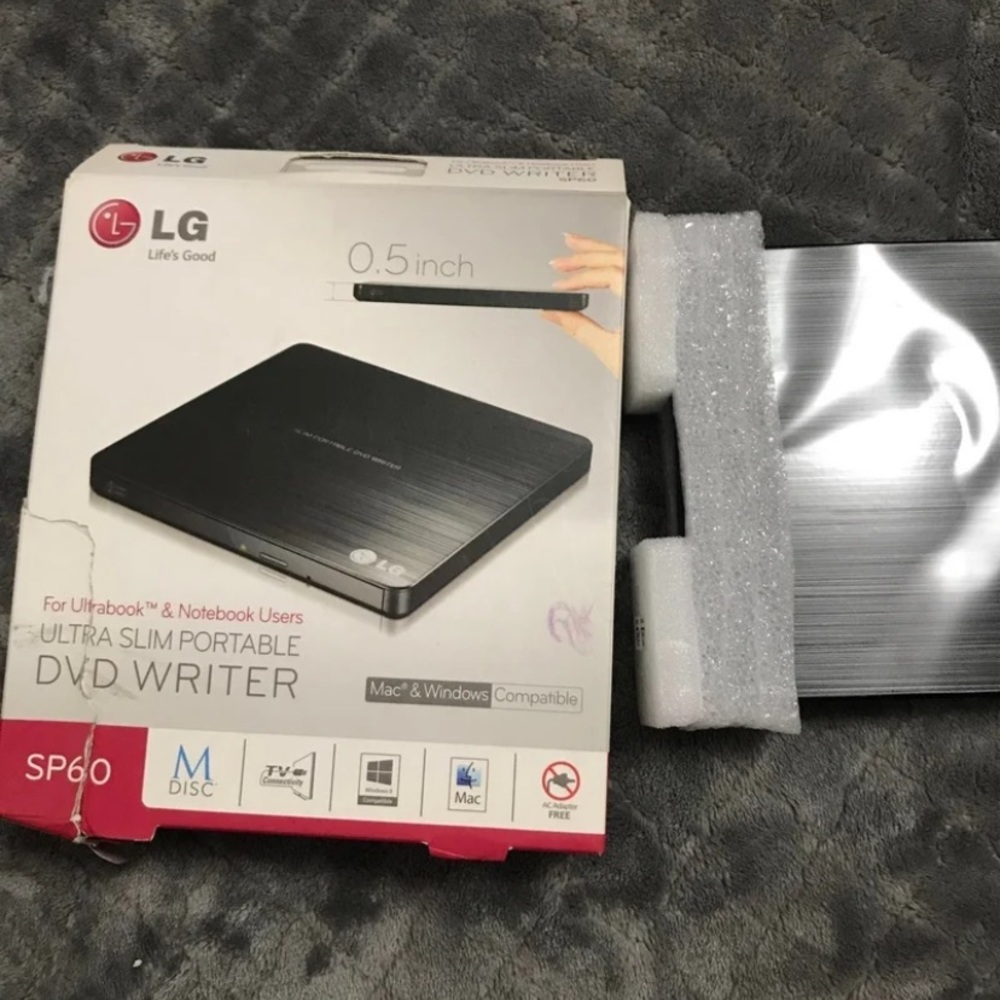 LG Ultra Slim Portable DVD Writer SP60